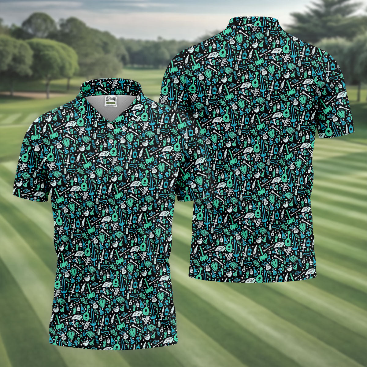 Mystic Items Dragon Game Golf Tops For Men, Polo Shirts For Men, Golf Shirts For Men