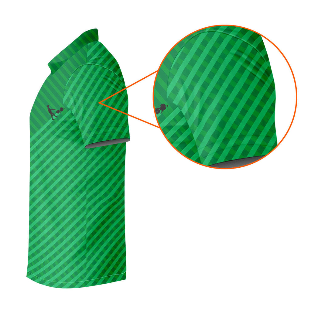 Lawn Mower Green Cross Stripe Father's Day Golf Shirt, Polo Shirts For Men, Golf Gift For Dad
