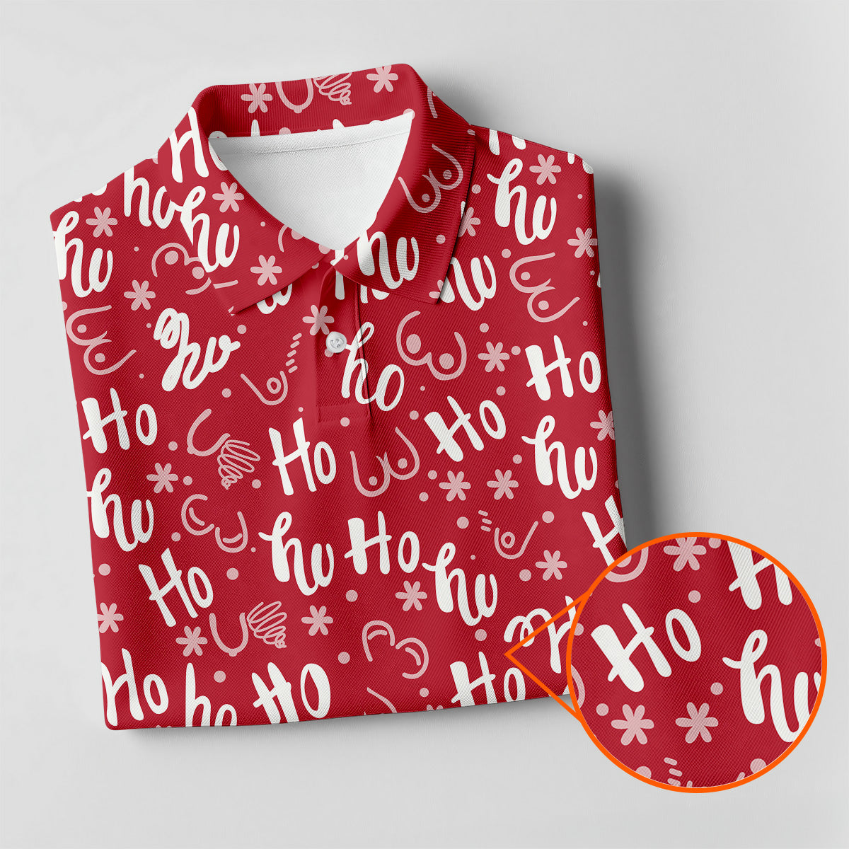 Funny Red Xmas Golf Tops For Men, Men's Funny Golf Shirts, Christmas Golf Gift, Polo Shirts For Men