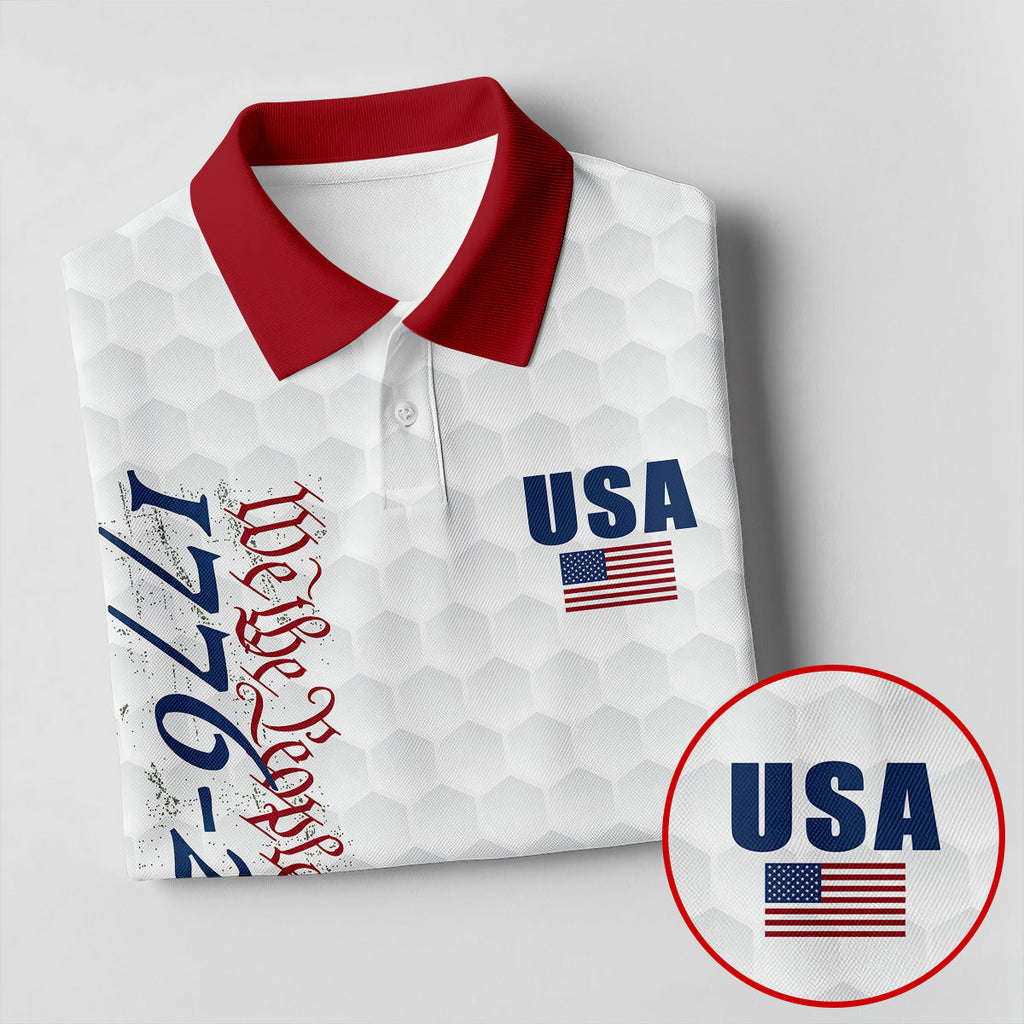 Descendant Of A Patriot Golf Tops For Men, 250 Years of America Golf Shirt, Patriotic Polo Shirts For Men