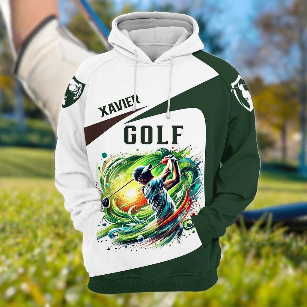 Born To Golf Forced To Work, Personalized Golf Shirt, Unique Gift For Golfer, Funny Golf Polo Shirt