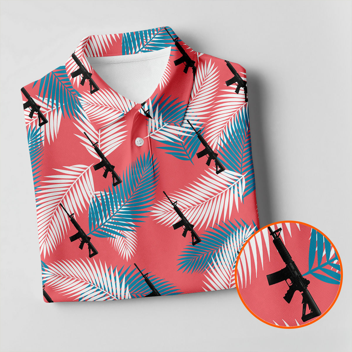 Freedom Lifestyle Green And Pink Hawaiian Golf Shirt, Golf Tops For Men, Golf Shirts For Men
