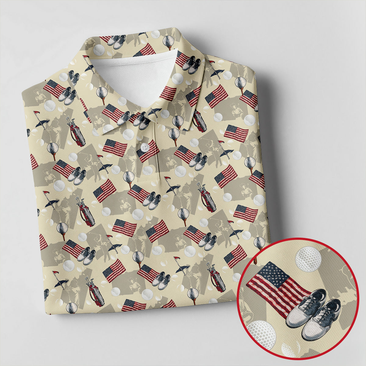 American Flag Pattern 250 Celebration Vintage Golf Shirt, Patriotic 4th Of July Golf Shirts For Men