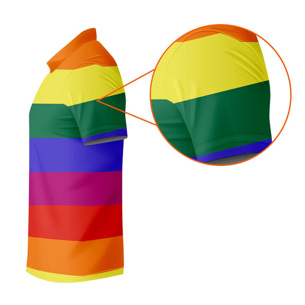 LGBT Rainbow Pride Month Celebrate Golf Tops For Men, Pride Colors Golf Shirts For Men