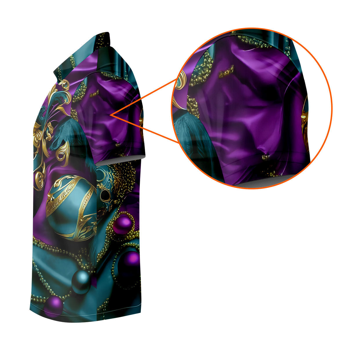 Mardi Gras Face Mask Turquoise Golf Shirt, Polo ShirtFor Men, Golf Shirts For Men, Polo For Men
