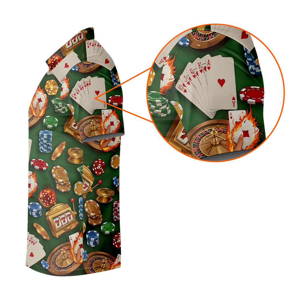Casino Gambling Poker Golf Tops For Men, Golf Shirts For Men, Polo Shirts For Men, Golfing Apparel