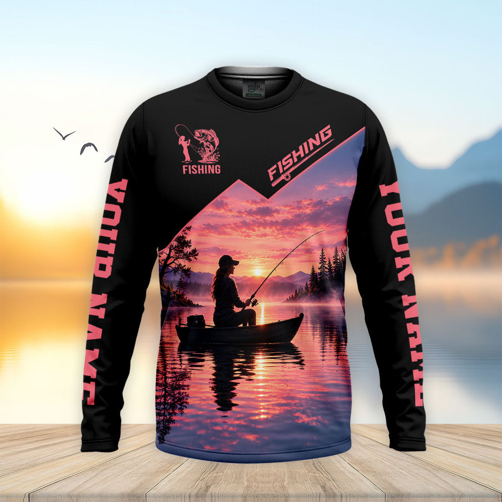 Move Over Boys Girl Shows How To Fish Pink UPF Shirt, Fishing Shirt For Men, Bass Fishing Shirt