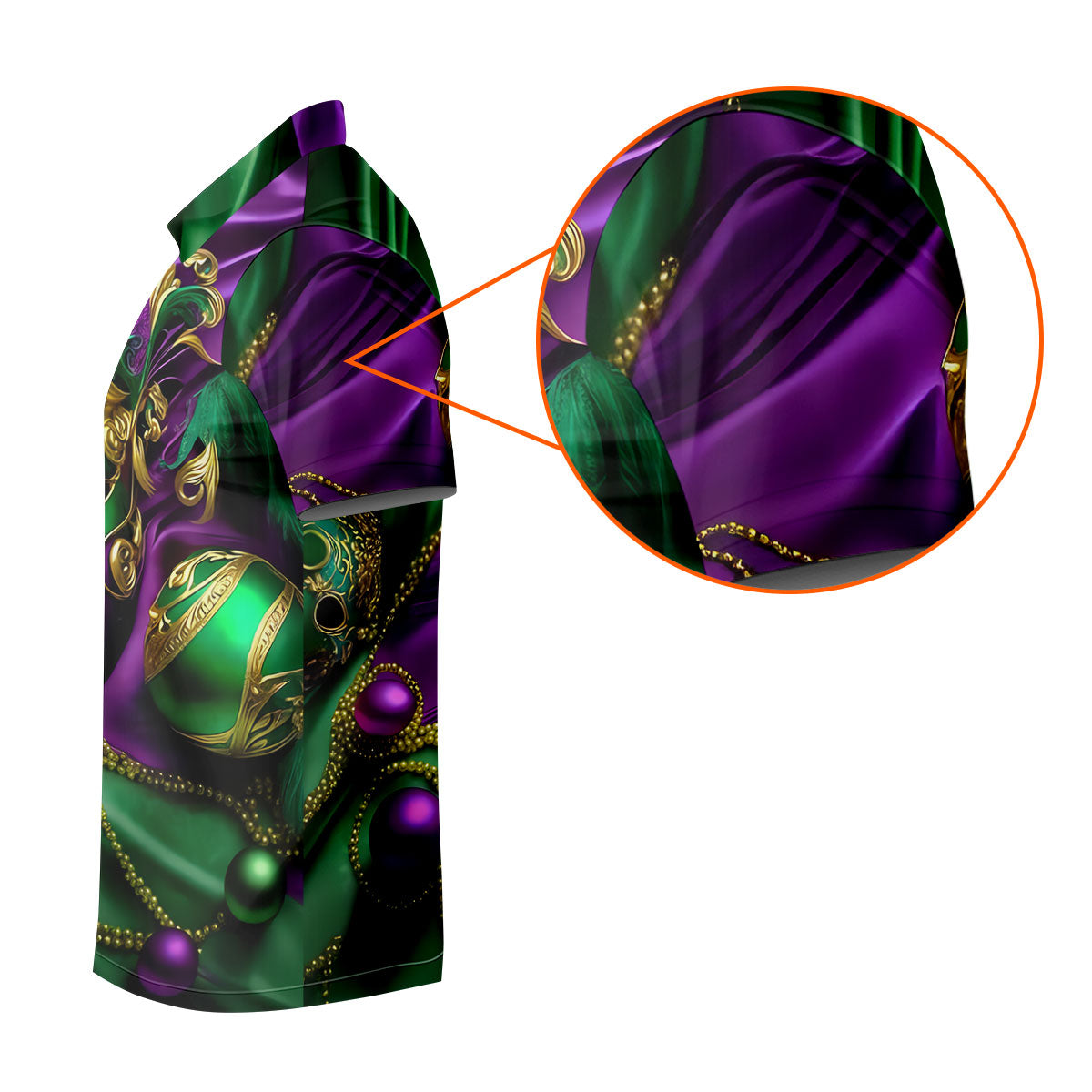Mardi Gras Face Mask Purple Green Gold Polo Shirts For Men, Golf Shirts For Men, Polo For Men