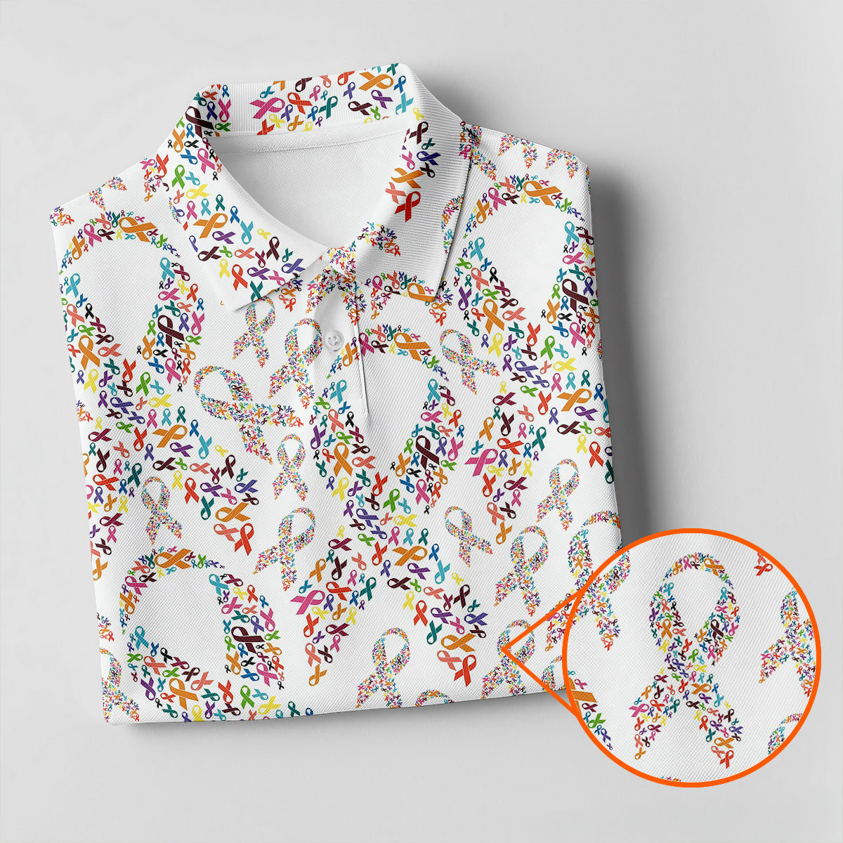 Cancer Awareness Men's Golf Shirt, Cancer Survivor Shirt, Golf Polo Shirts, Golf Gift For Men