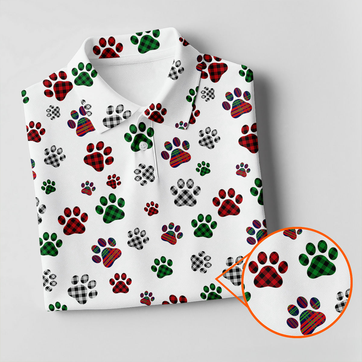 A Heartbeat At My Feet Paw Print Polo Shirt Dog Lover Gift Unique Gift For Golfer Polo Shirts For Men