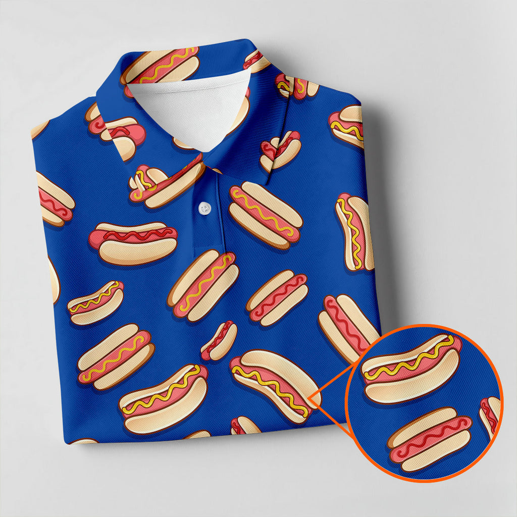 Sausage And Bun Hot Dog Fun Golf Shirt, Polo Shirts For Men, Golf Gift For Men, Golf Shirts For Men