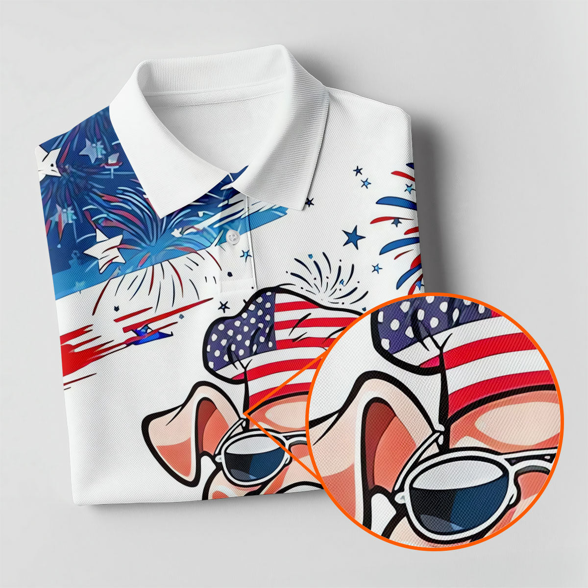 Patriotic American Flag Funny BBQ 250th Anniversary Polo Shirts For Men, Golf Shirts For Men