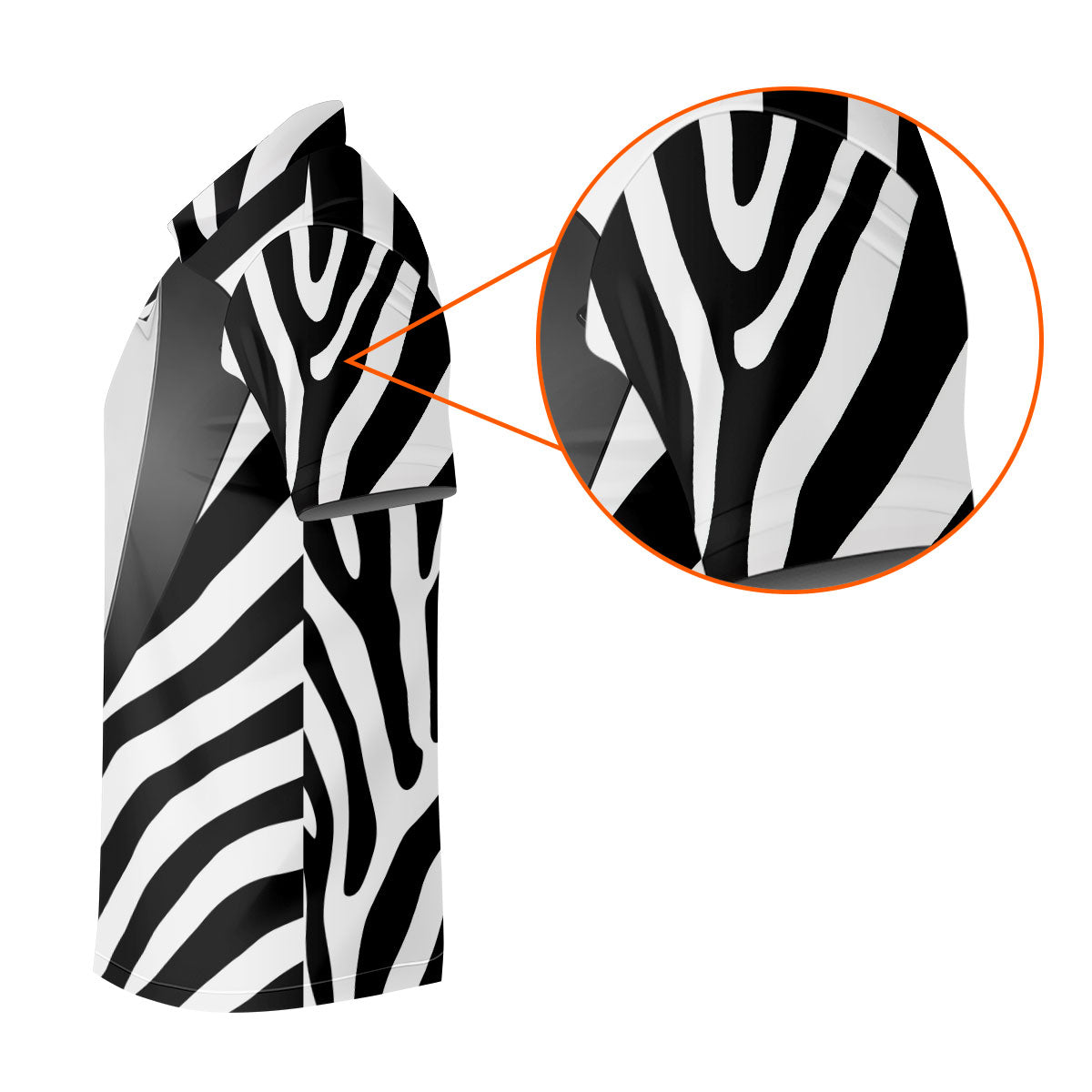Zebra Pattern Funny Costume Hawaiian Golf Shirt, Polo ShirtFor Men, Golf Shirts For Men