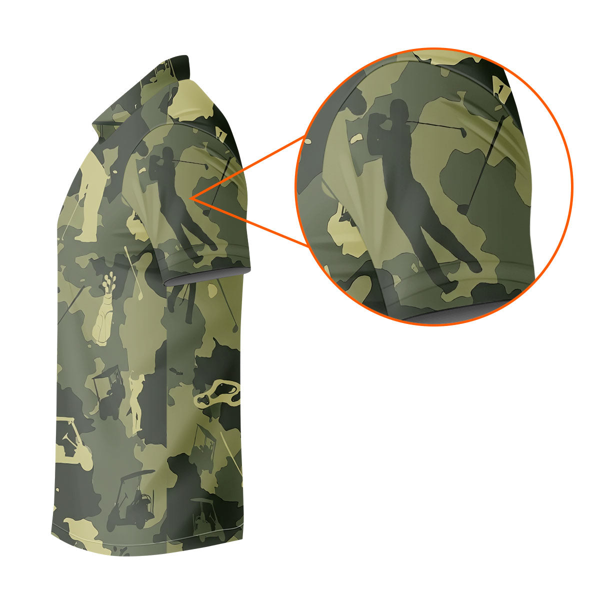 Golf Pose Camo Golf Shirt, Golf Tops For Men, Golf Shirts For Men, Golf Gift For Men