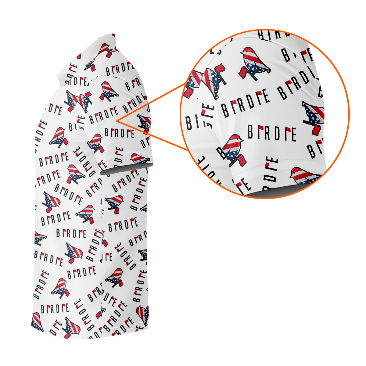 American Flag Pattern Patriotic 4th Of July Golf Tops For Men, 250th Anniversary Golf Shirts For Men
