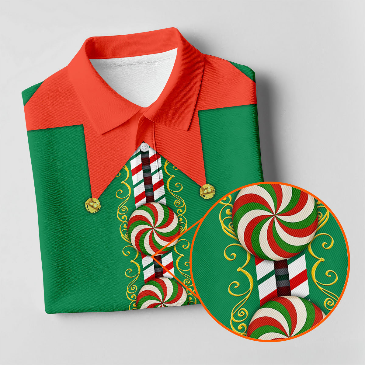 Funny Christmas Elf Golf Tops For Men, Christmas Golf Shirt, Polo ShirtFor Men, Christmas Golf Shirt