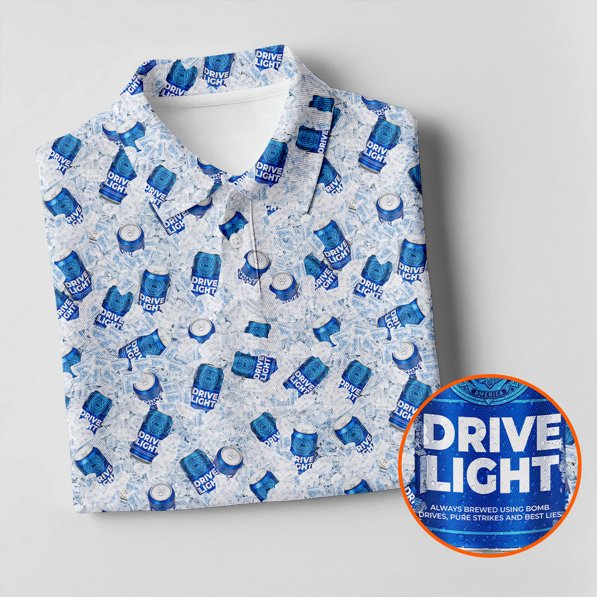 Drive Light Beer Ice Golf And Beer Fun Golf Shirt, Golf Tops For Men, Golf Shirts For Men