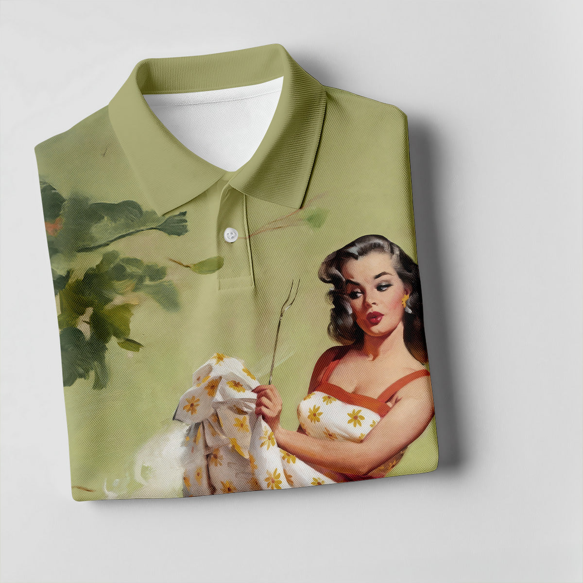 Hot Beauty Men's Funny Golf Shirts, Retro Golf Shirt, Polo Shirts For Men, Golf Shirts For Men