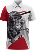 Skull Men's Golf Polo Shirt, Funny Skull Golf Shirt, Dad Golf Gift