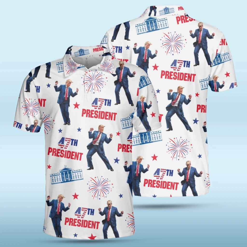 Winners Donâ€™t Miss Putts Or Elections Polo Shirt, US Patriotic Pride Men's Golf Polo Shirt, Patriotic Golf Shirt
