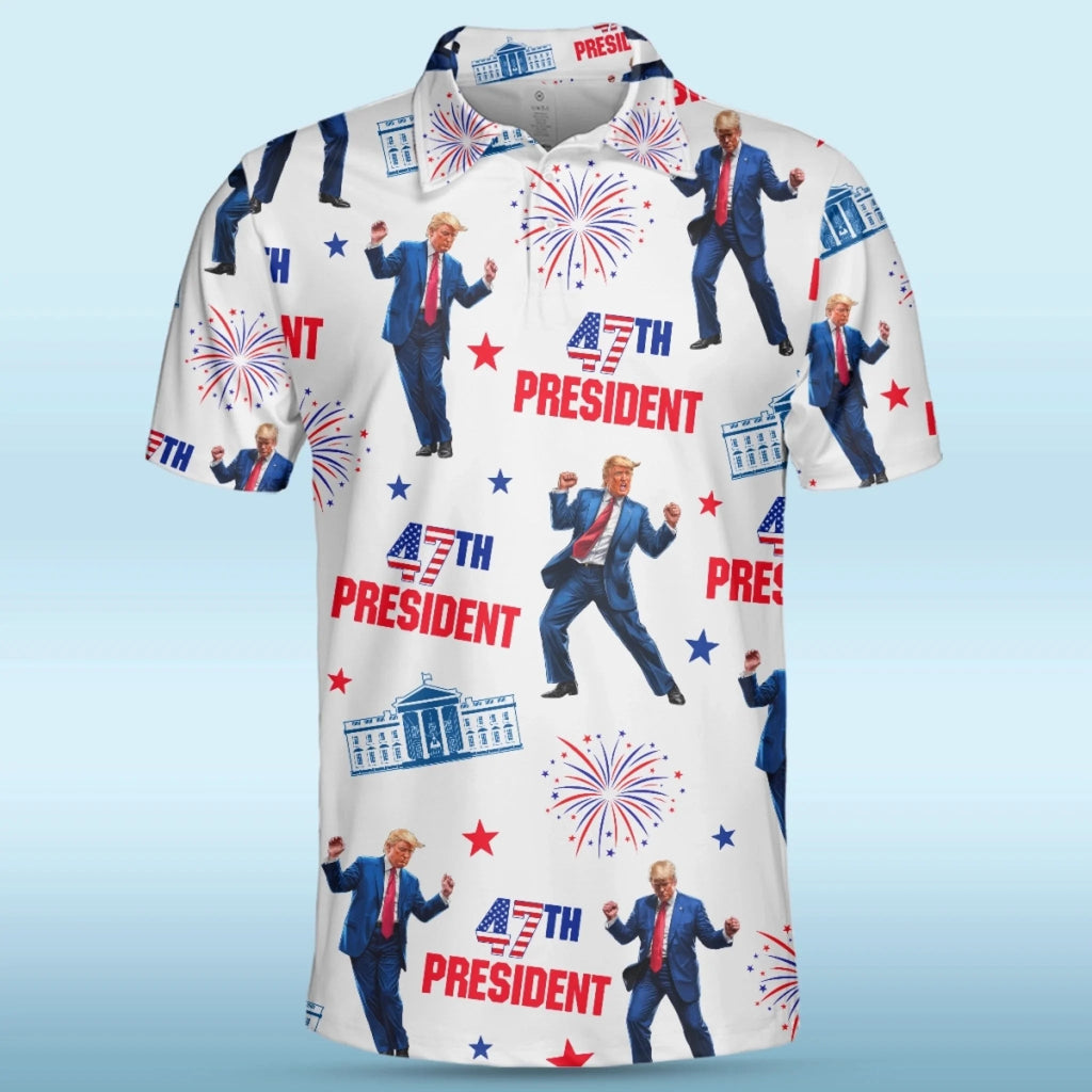 Winners Donâ€™t Miss Putts Or Elections Polo Shirt, US Patriotic Pride Men's Golf Polo Shirt, Patriotic Golf Shirt