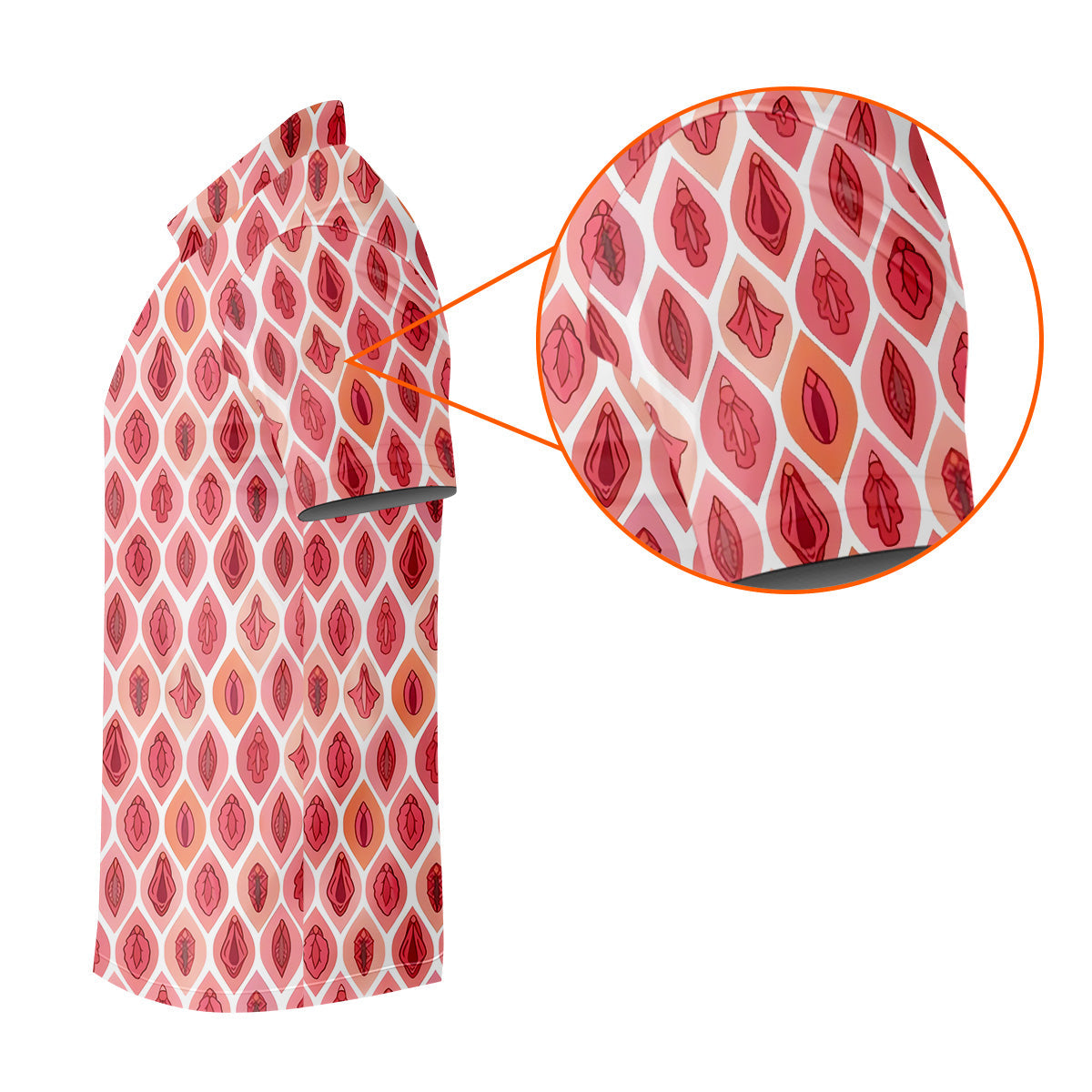 Funny Geometric Pink Golf Shirt, Fun Golf Shirts For Men, Golfing Apparel, Golf Shirts For Men