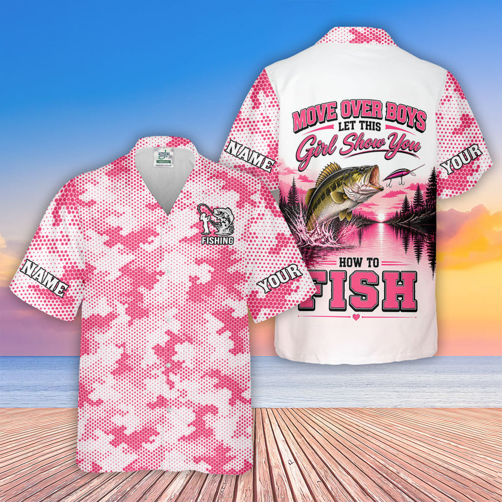 Move Over Boys Let This Girl Show You How To Fish UPF Shirt, Womens Fishing Shirt