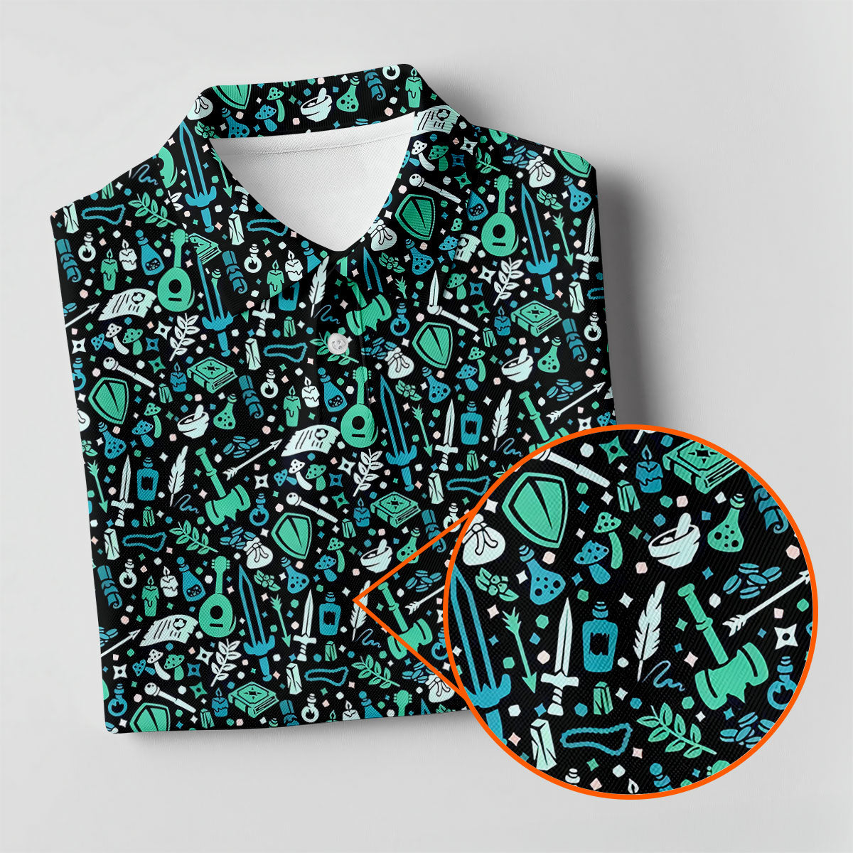 Mystic Items Dragon Game Golf Tops For Men, Polo Shirts For Men, Golf Shirts For Men
