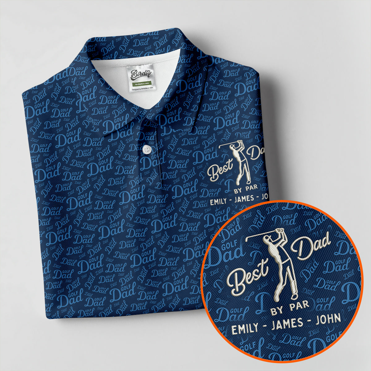 Best Dad By Par Father's Day Golf Shirt, Polo Shirts For Men, Gift For Golf Dad, Golfing Apparel