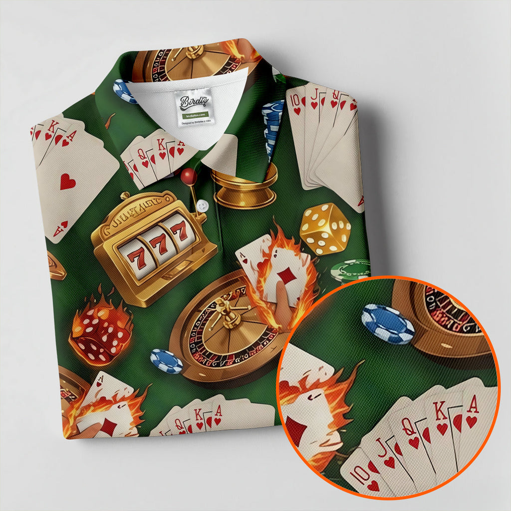 Casino Gambling Poker Golf Tops For Men, Golf Shirts For Men, Polo Shirts For Men, Golfing Apparel