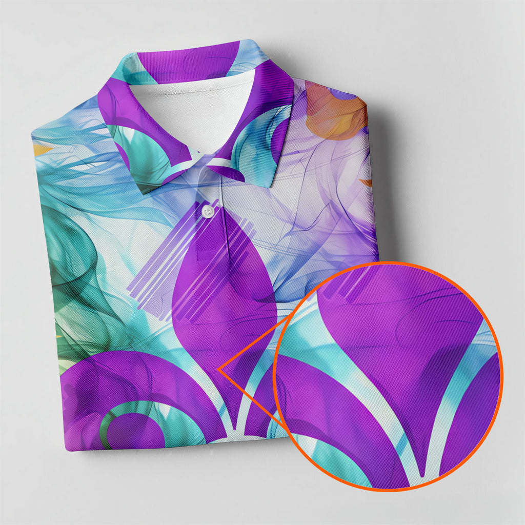 Mardi Gras Festival Fleur De Lis Symbol Purple Green Gold Polo Shirts For Men, Golf Shirts For Men