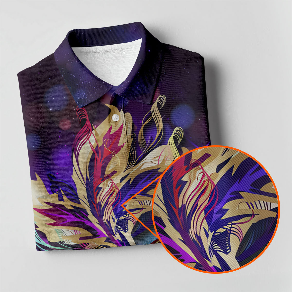 Mardi Gras Mask Feather Ribbon Purple Golf Shirt, Polo Shirts For Men, Golf Shirts For Men