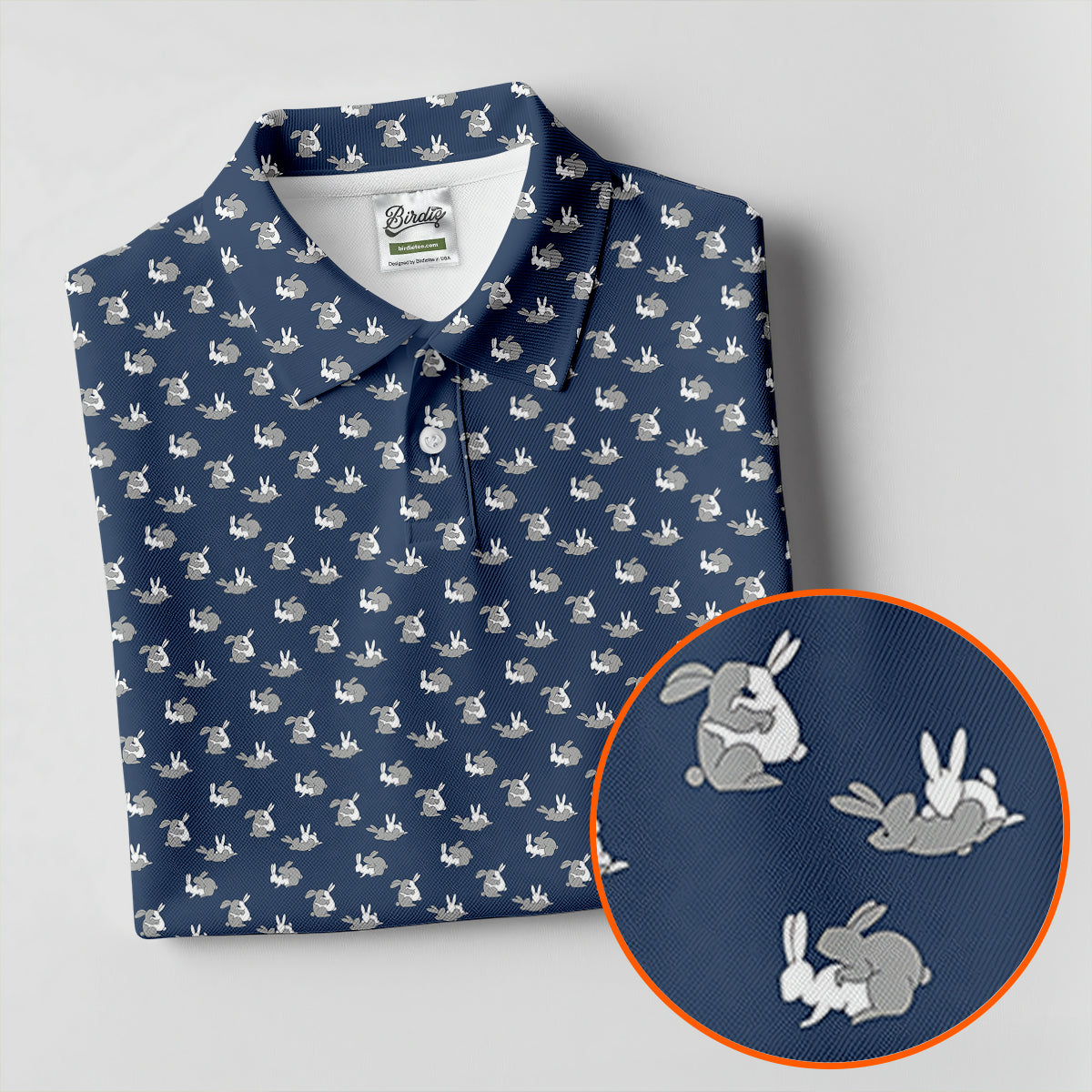 Rabbit Couple Naughty Position Men's Funny Golf Shirts, Valentines Golf Gift, Golf Shirts For Men