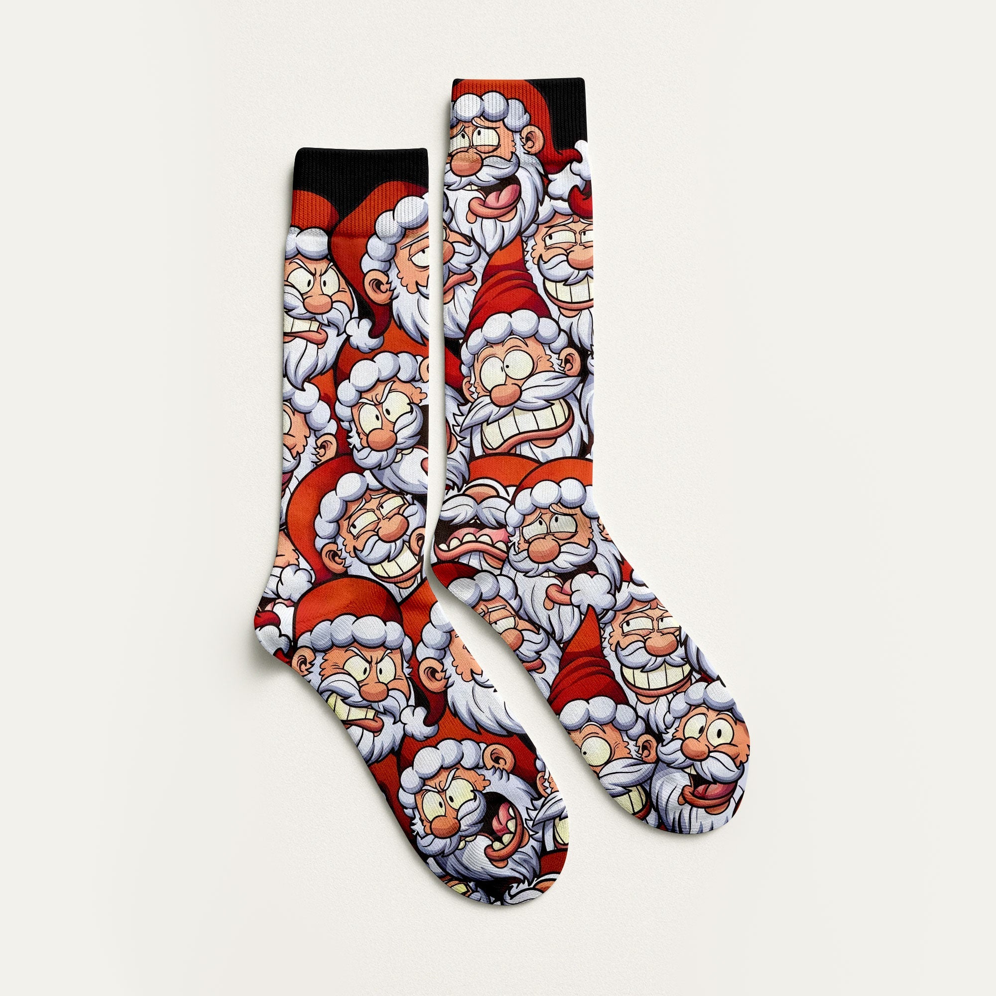 Santa Claus Face Funny Golf Socks, Golf Gift Ideas, Golfing Accessories, Christmas Golf Gift