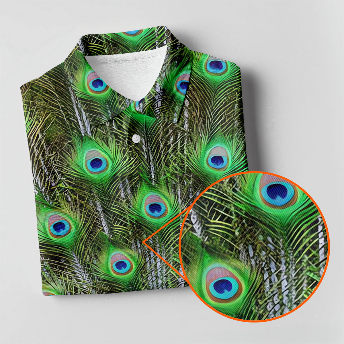 The Peacock Unique Golf Shirt, Golf Tops For Men, Golf Shirts For Men, Polo Shirts For Men