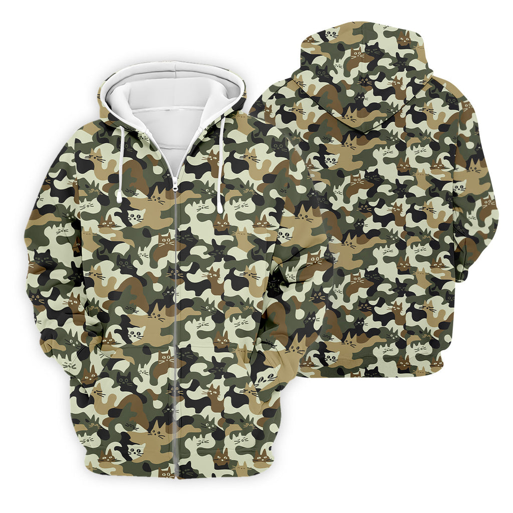 Funny Cat Camo Men's Golf Polo Shirt, Cat Golf Shirt, Funny Golf Shirt, Mens Golf Gift