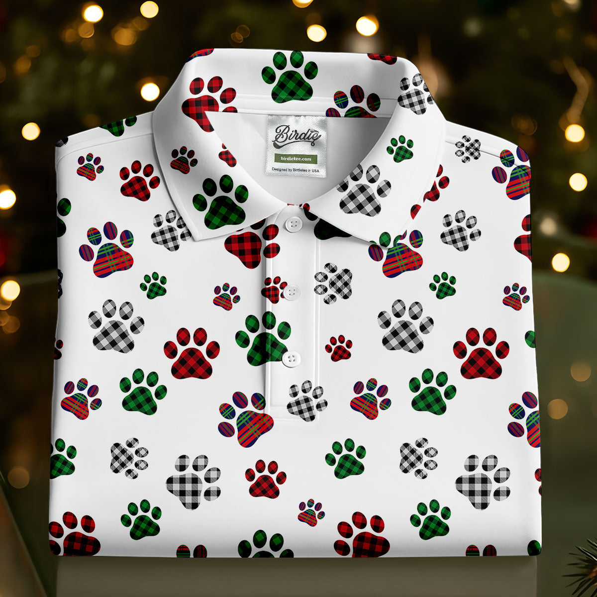 A Heartbeat At My Feet Paw Print Polo Shirt Dog Lover Gift Unique Gift For Golfer Polo Shirts For Men