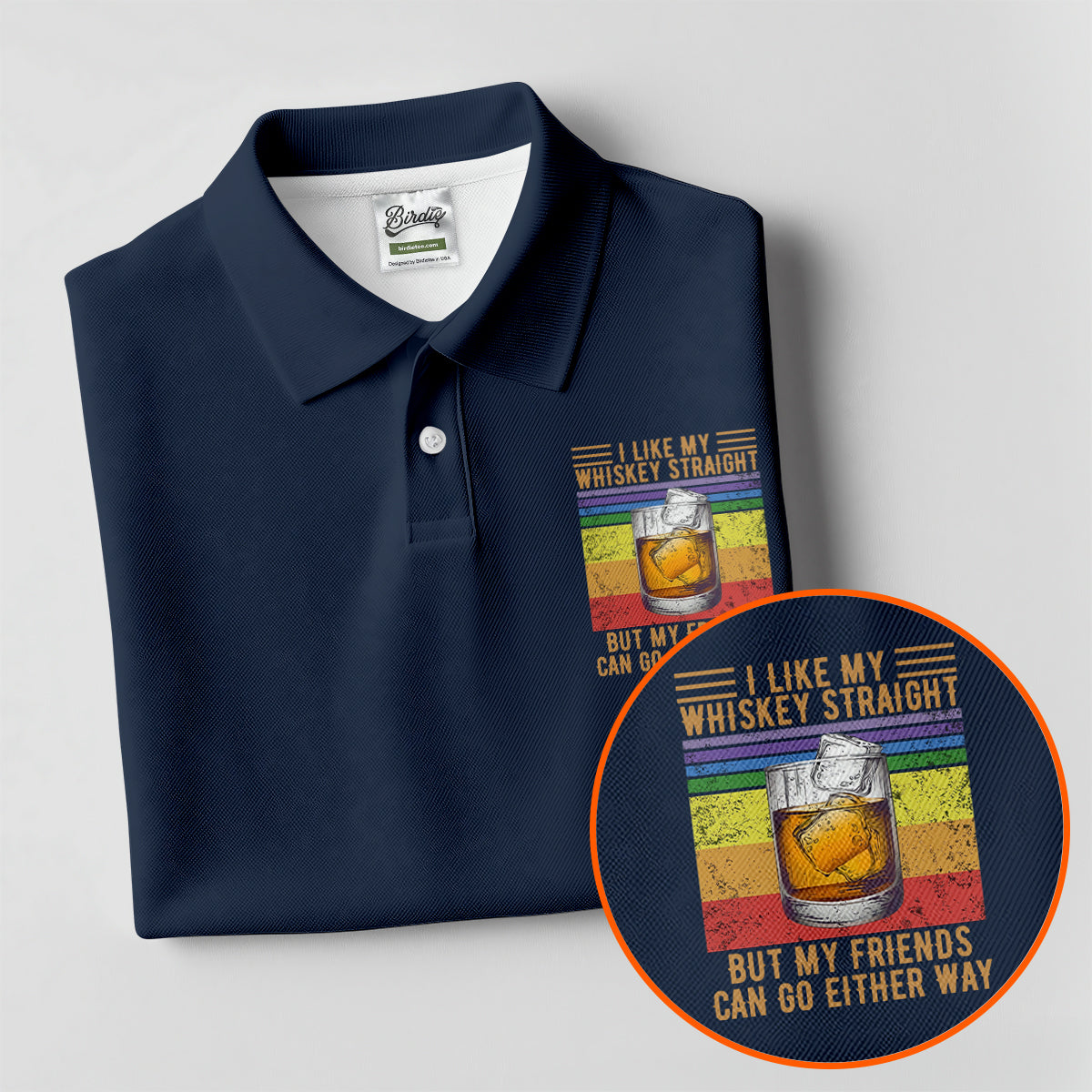 I Like My Whiskey Straight LGBT Pride Month Men's Funny Golf Shirts, LGBT Support Pride Shirt