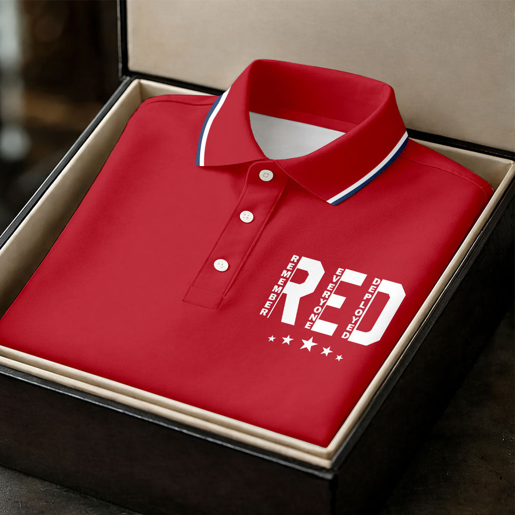 RED Friday Military Support 250 Anniversary Red Patriotic Golf Shirt, Golf Shirts For Men