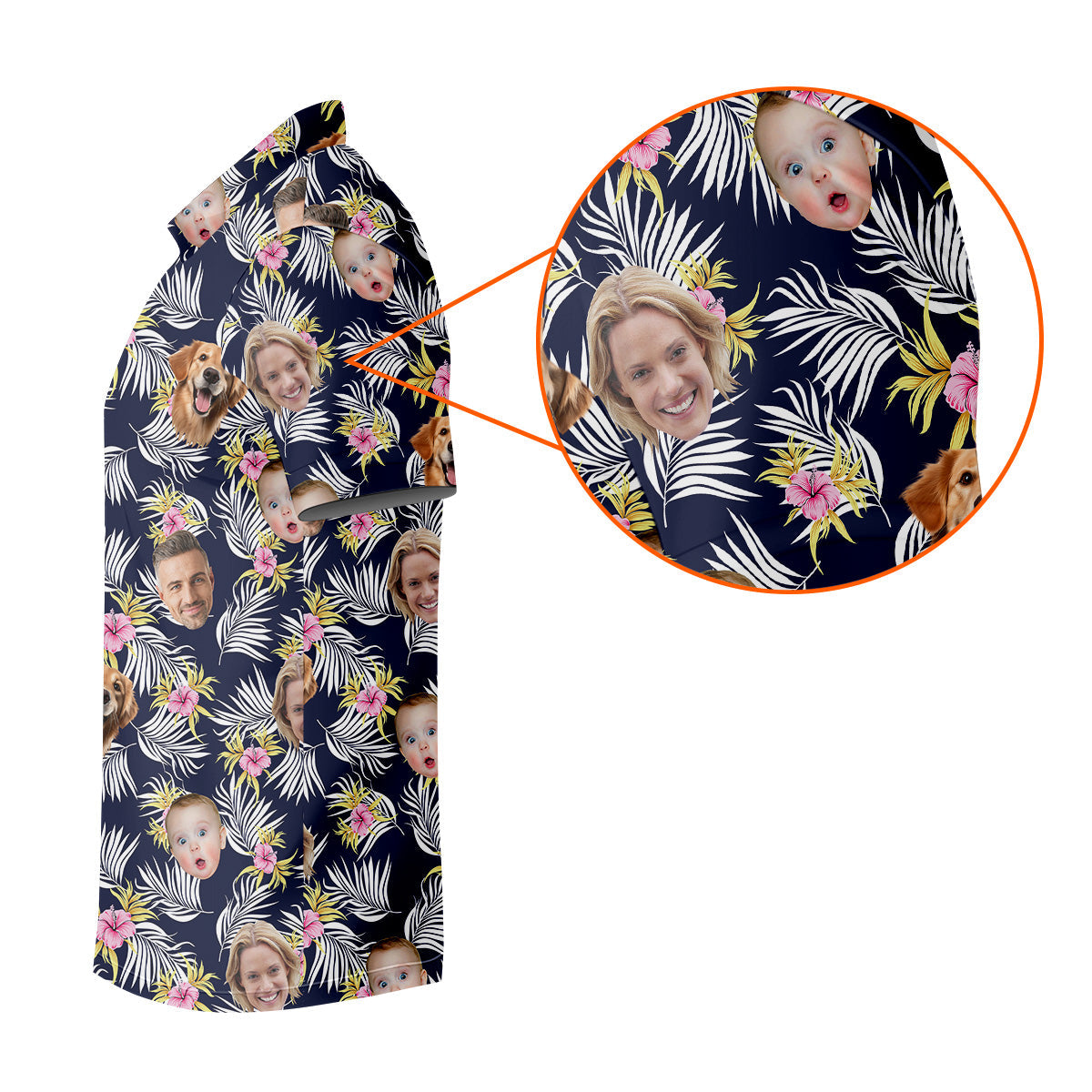 Hawaiian Golf Shirts, Floral Seamless Pattern, Hawaiian Shirts With Faces, Mens Tropical Shirts