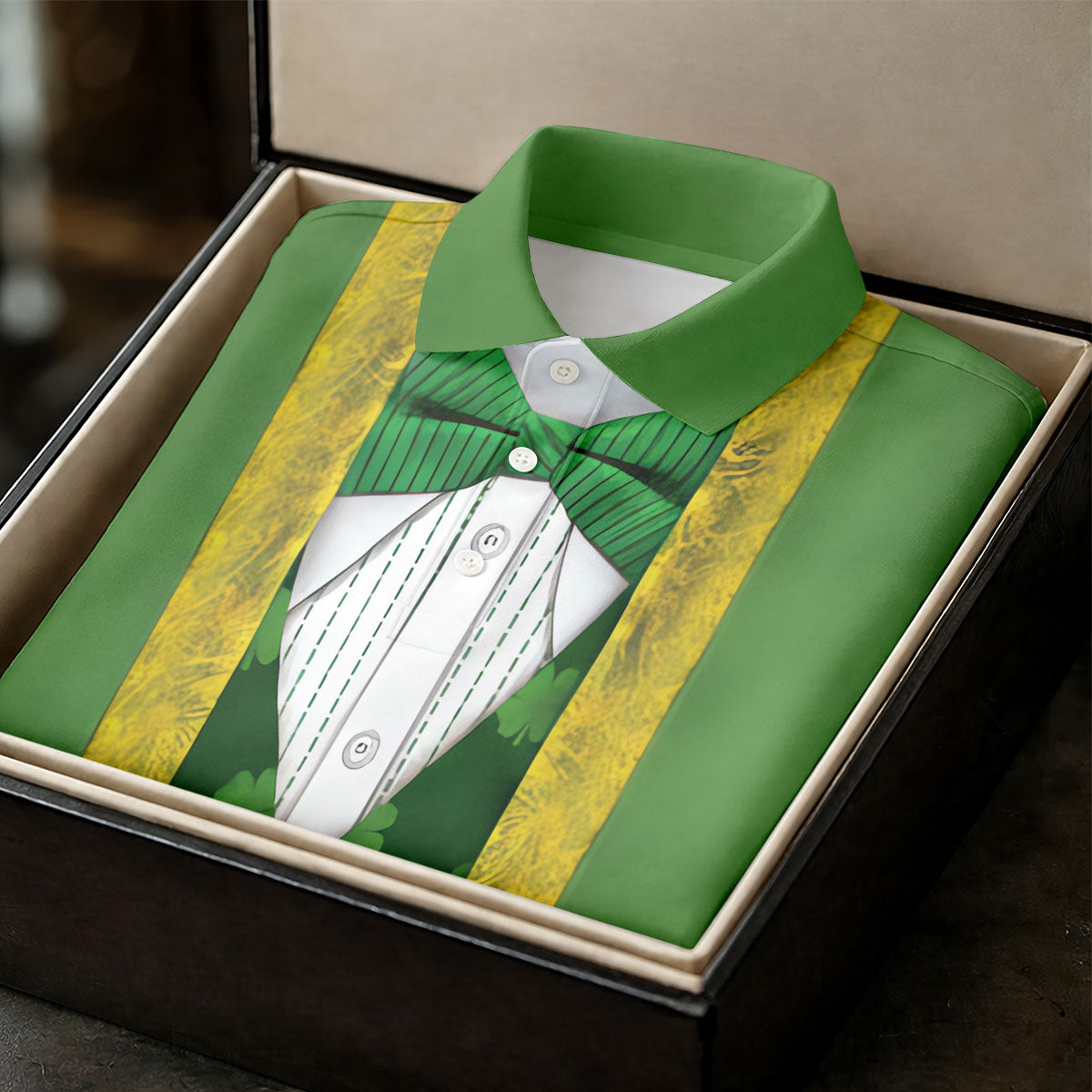 St Patrick's Day Leprechaun Costume Print Golf Tops For Men, Polo ShirtFor Men, Golf Shirts For Men