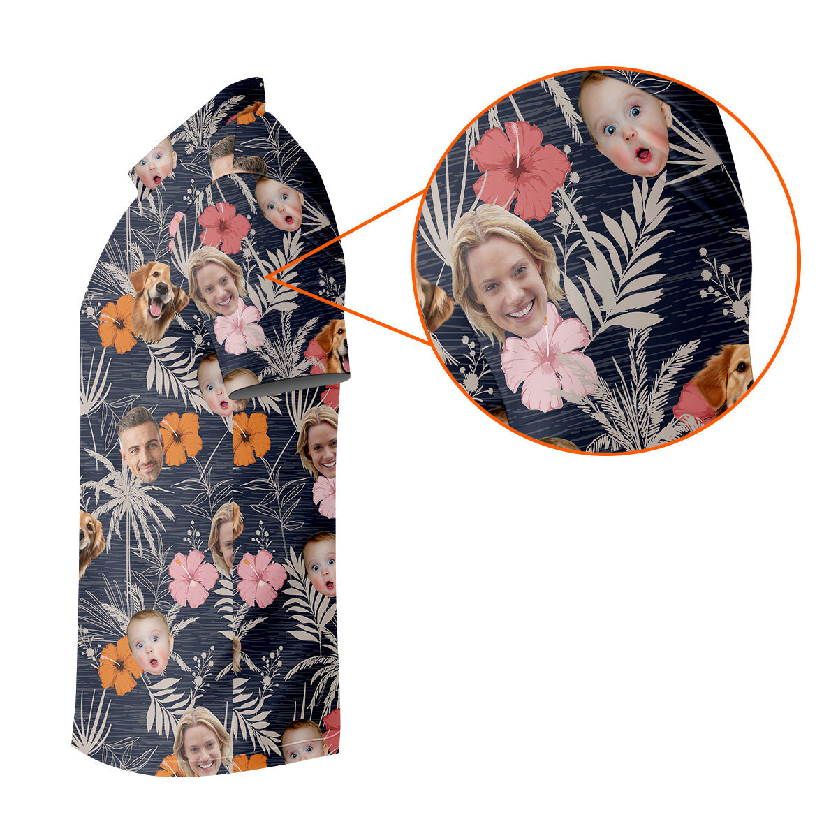 Mens Black Hawaiian Shirt, Hawaiian Shirts With Faces, Men Polo Shirt, Best Gifts For Men Golfers