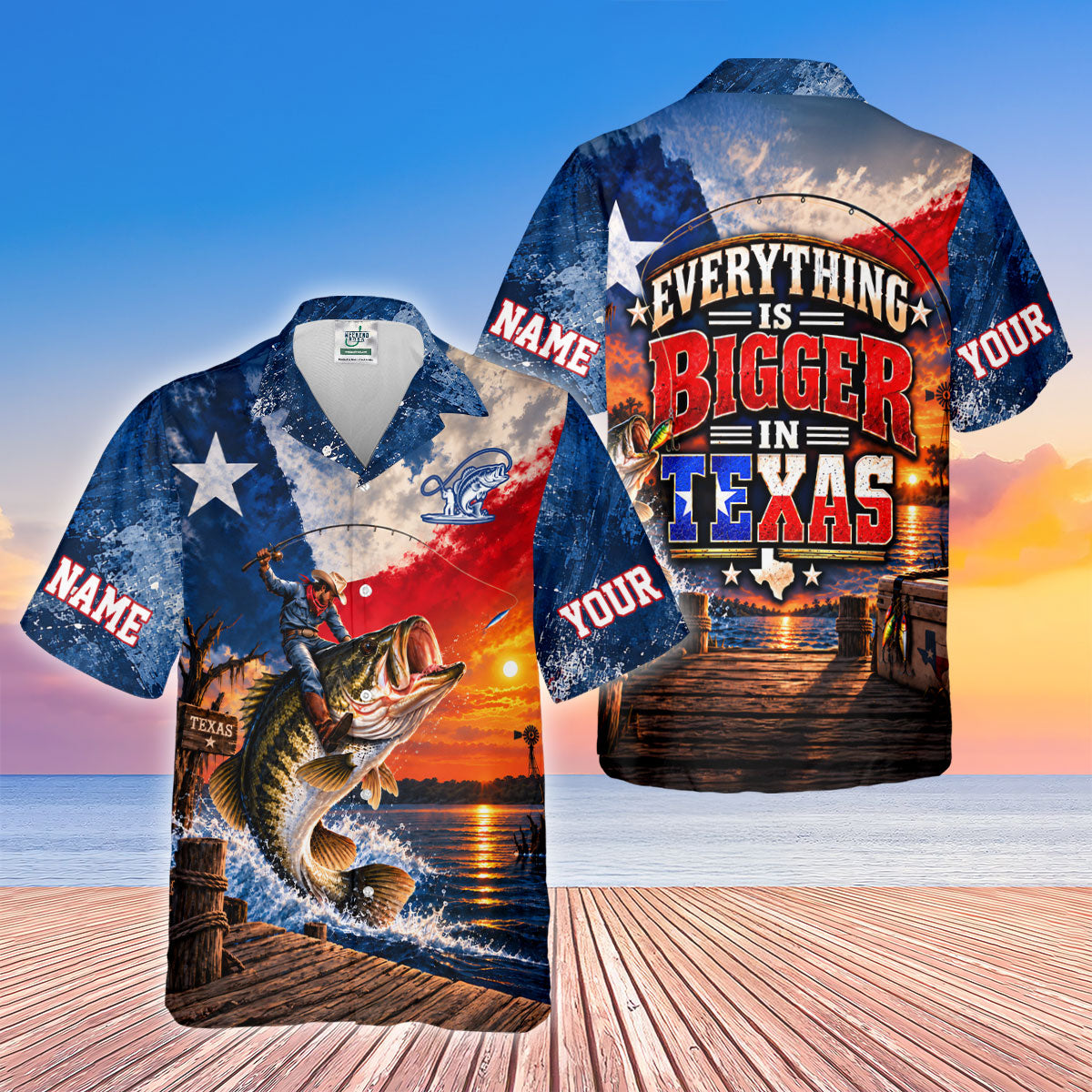 Everything Is Bigger In Texas Cowboy UPF Shirt, Fishing Shirts For Men, Fishing Shirt