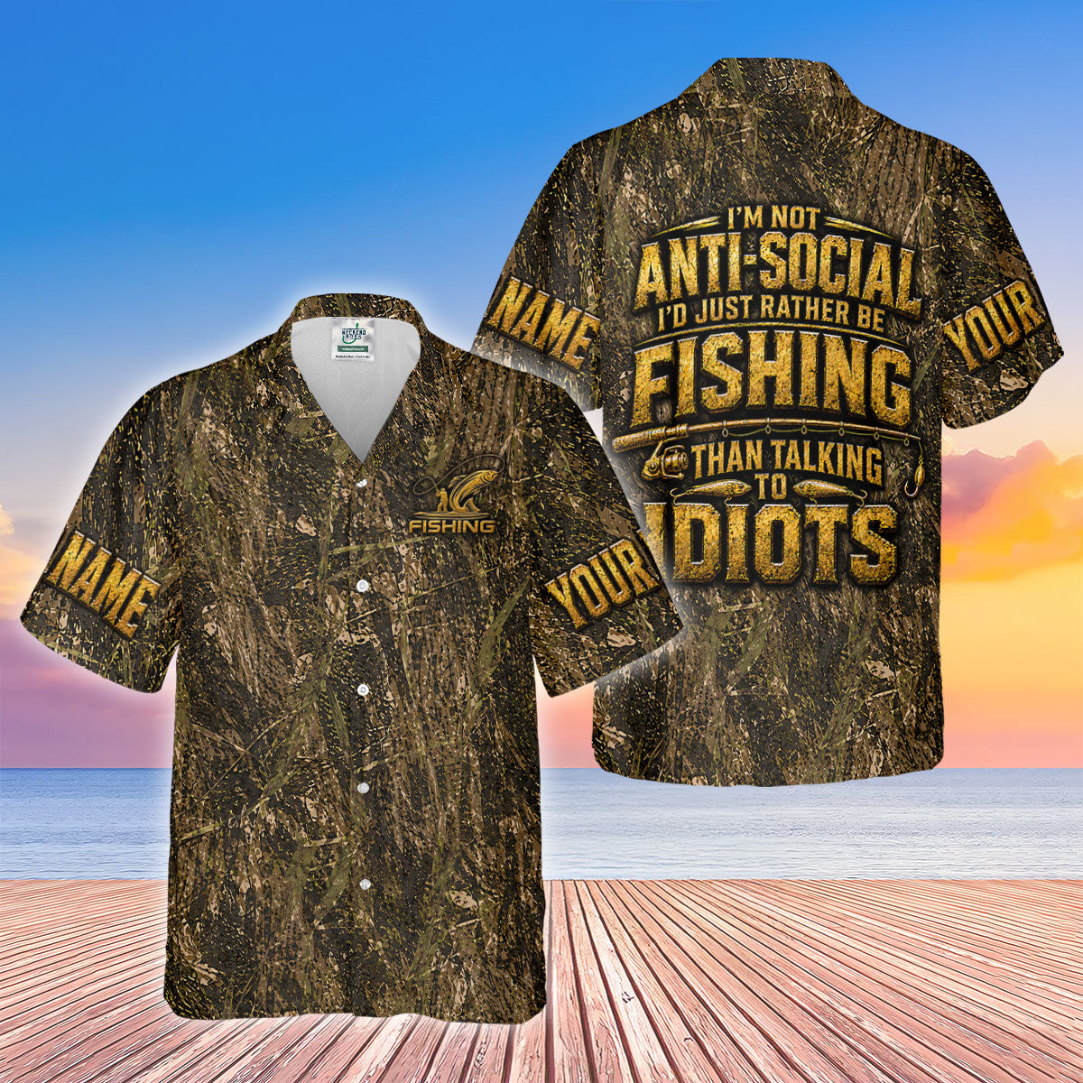 Rather Be Fishing Than Talking To Idiots UPF Shirt, Fishing Shirt For Men, Mens Fishing Shirt