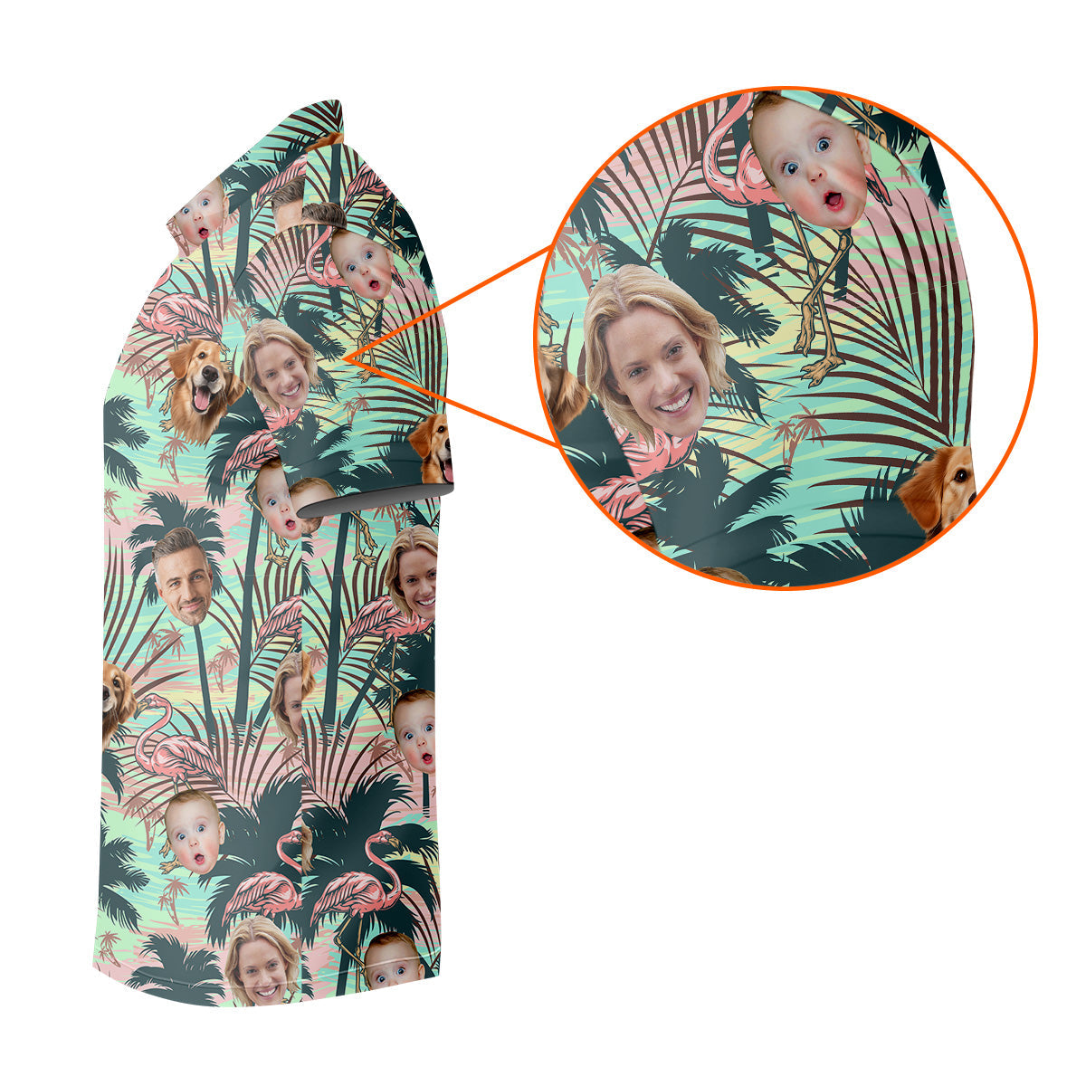 Hawaiian Shirts With Faces, Flamingo Golf Shirt, Men Golf Polo, Custom Team Shirts, Golf Gifts For Men