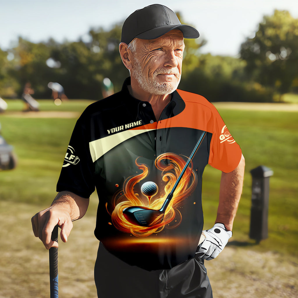 Never Underestimate An Old Man With A Golf Club Custom Funny Golf Polo ShirtChristmas Golf Gift