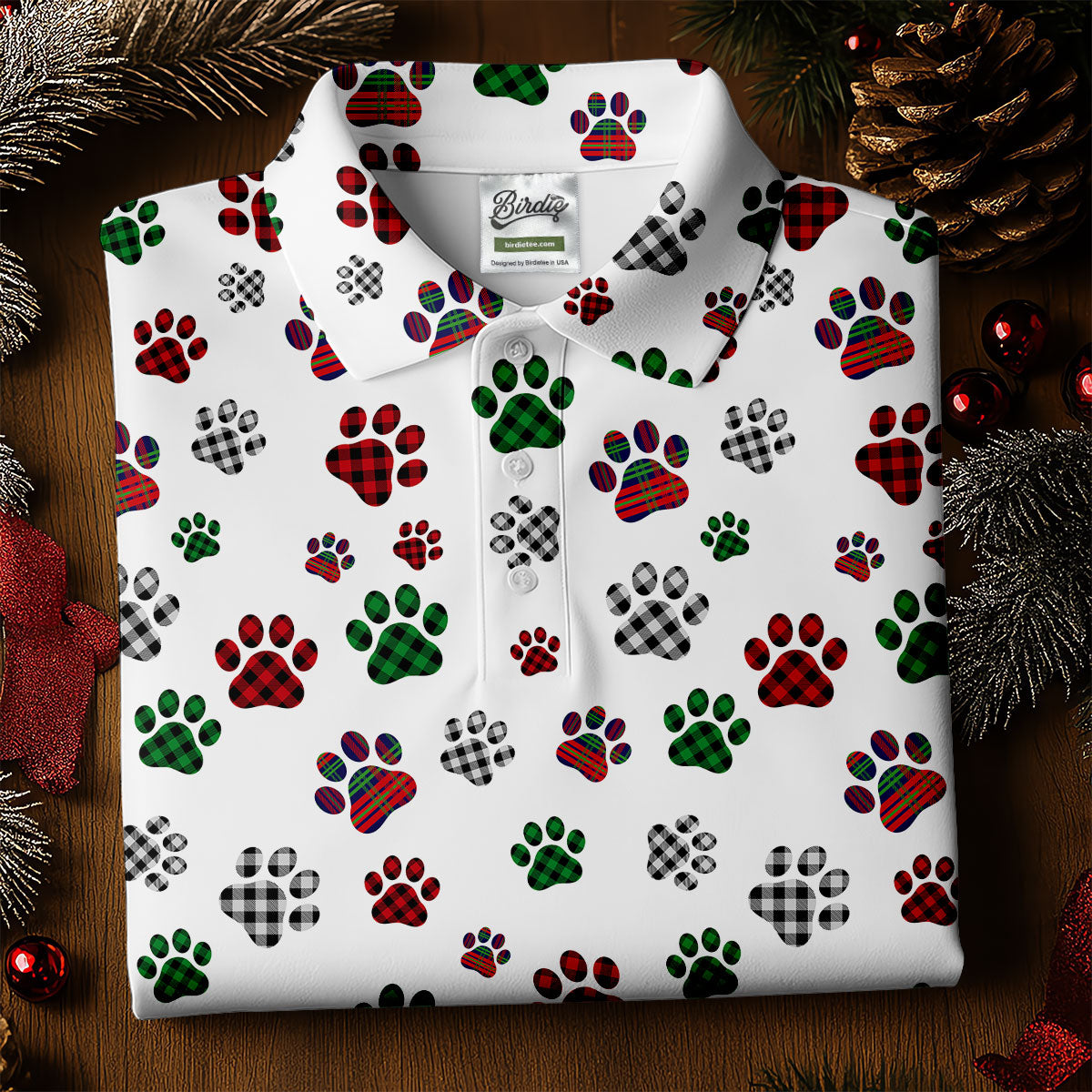 A Heartbeat At My Feet Paw Print Polo Shirt Dog Lover Gift Unique Gift For Golfer Polo Shirts For Men