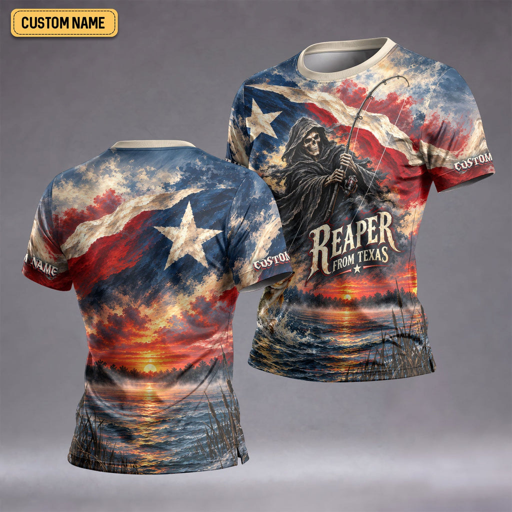 Reaper From Texas Bass Fishing UPF Shirt, Fishing Jersey, Fishing Apparel For Women