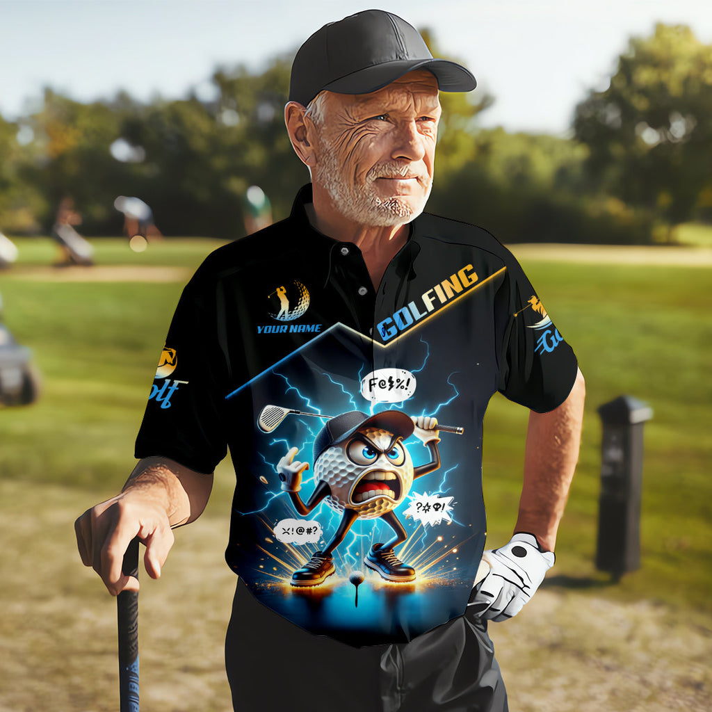 Swearing Doesn't Mean You're A Bad Person Custom Men's Golf Polo ShirtDad Golf Gift