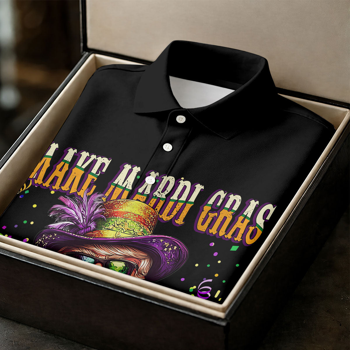 Make Mardi Gras Great Again Men's Funny Golf Shirts, Golf Shirts For Men, Polo Shirts For Men